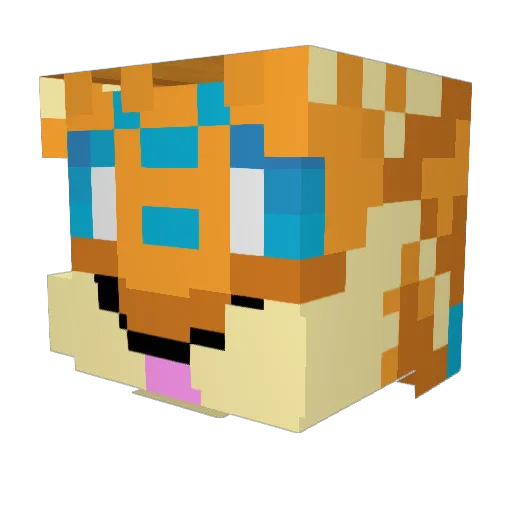 gmdmatbox Minecraft avatar head, 3D render