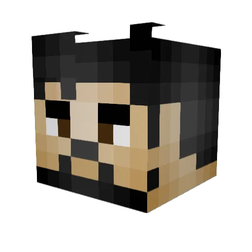 gmelnick Minecraft avatar head, 3D render