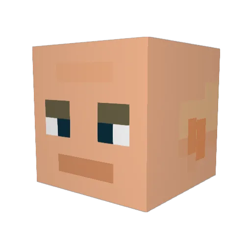 gmgutierrez Minecraft avatar head, 3D render