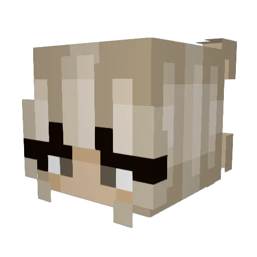 gminero Minecraft avatar head, 3D render