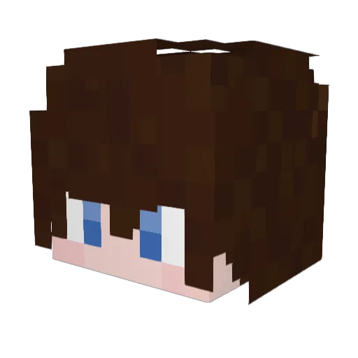 gmmass Minecraft avatar head, 3D render