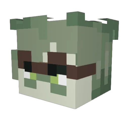 gmmwx Minecraft avatar head, 3D render