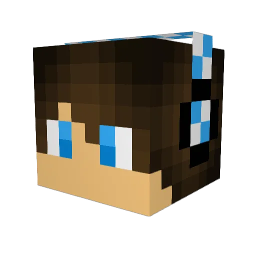 gmoonin Minecraft avatar head, 3D render