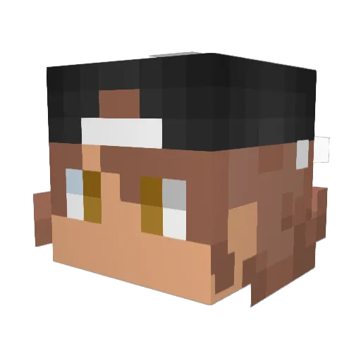 gmshirah Minecraft avatar head, 3D render