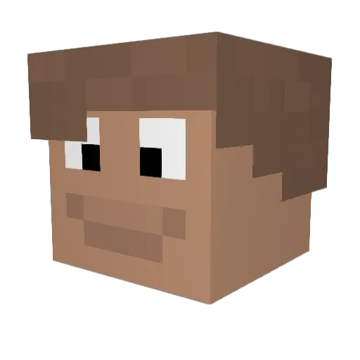 gnackery Minecraft avatar head, 3D render