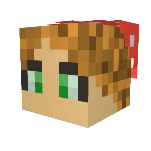 gnaepir Minecraft avatar head, 3D render