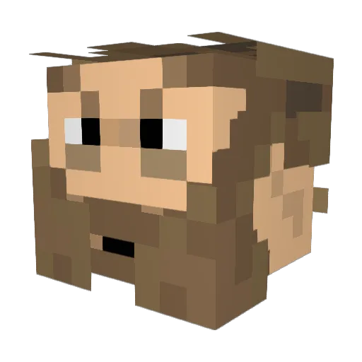 gnartax Minecraft avatar head, 3D render