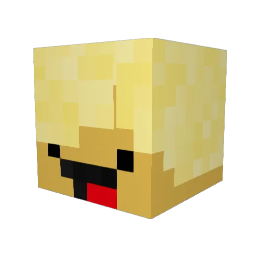 gng09 Minecraft avatar head, 3D render