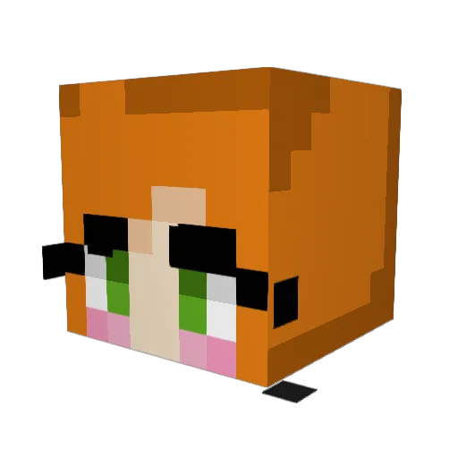 gngrbredgrl Minecraft avatar head, 3D render