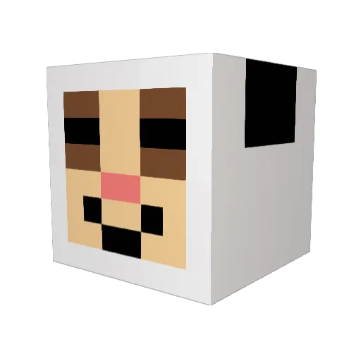 gngreen Minecraft avatar head, 3D render