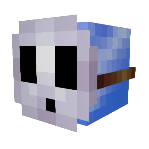 gngsk Minecraft avatar head, 3D render