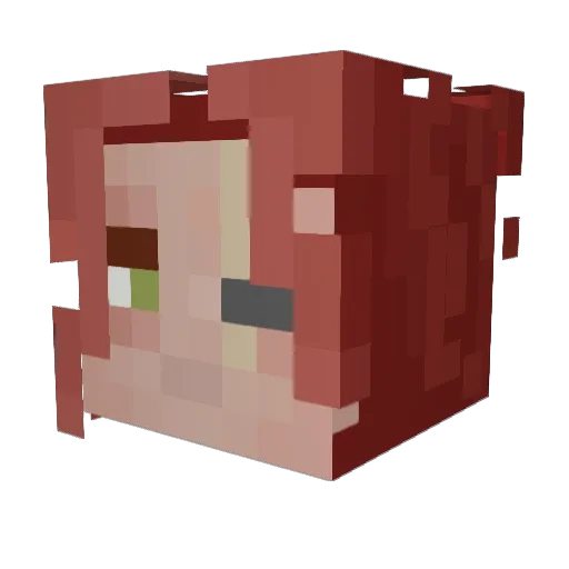 gniltech Minecraft avatar head, 3D render