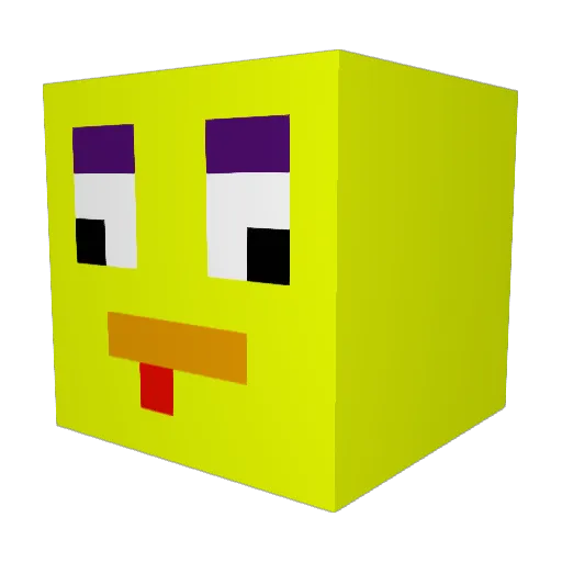 gninaahf Minecraft avatar head, 3D render