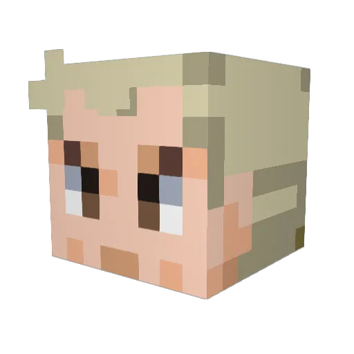 gno00 Minecraft avatar head, 3D render