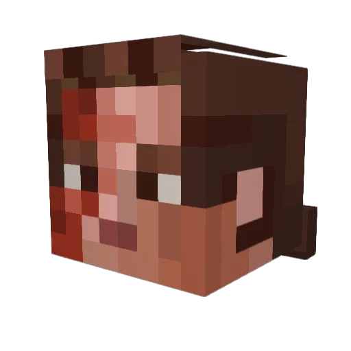 gnokiss Minecraft avatar head, 3D render