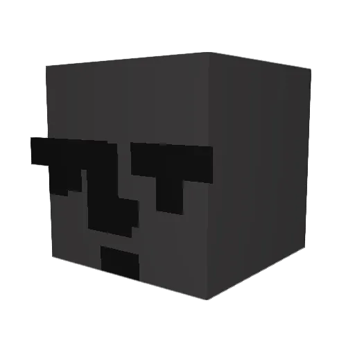 gnom0 Minecraft avatar head, 3D render