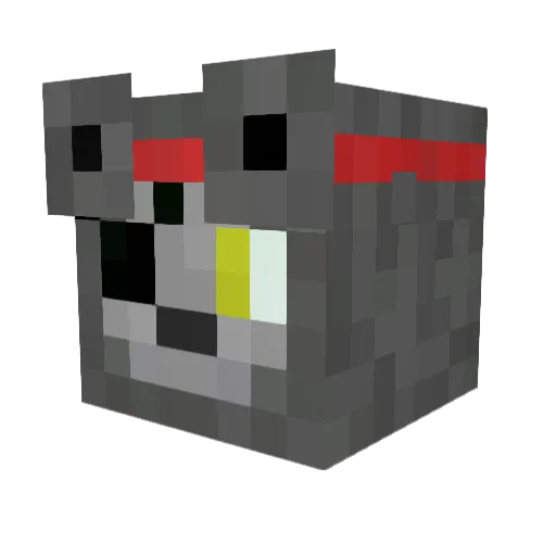 gnoomeo Minecraft avatar head, 3D render