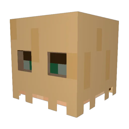 gnorf_ Minecraft avatar head, 3D render