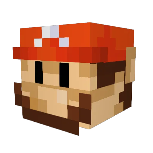 gnos9999 Minecraft avatar head, 3D render