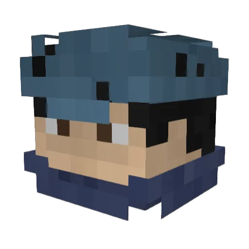 gnqs Minecraft avatar head, 3D render