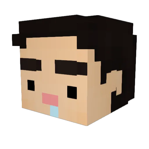gnrus Minecraft avatar head, 3D render