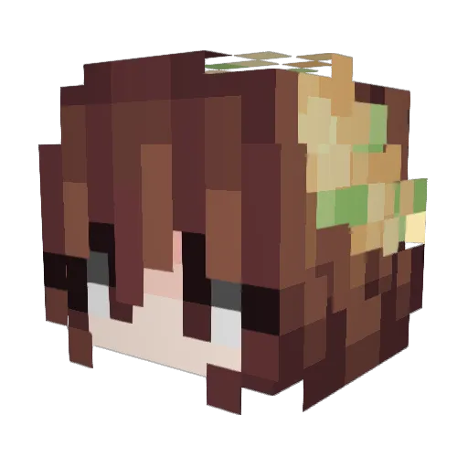 gnuxie Minecraft avatar head, 3D render