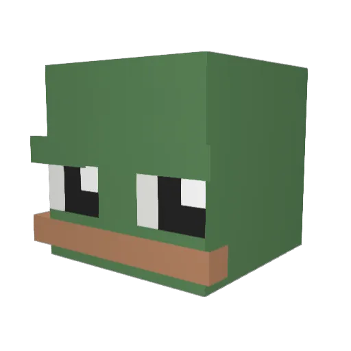 gnzn Minecraft avatar head, 3D render