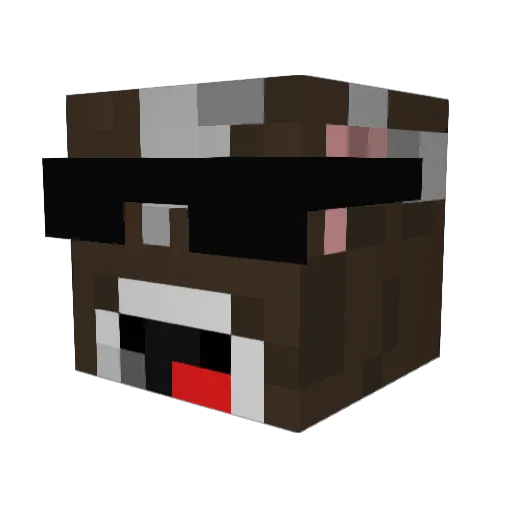 go_200 Minecraft avatar head, 3D render