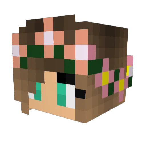 goalivia Minecraft avatar head, 3D render