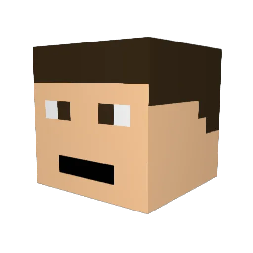 goalscorer33 Minecraft avatar head, 3D render
