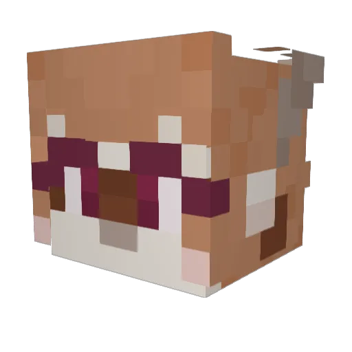 goataris Minecraft avatar head, 3D render