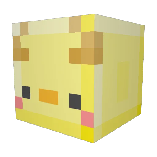 goated_af Minecraft avatar head, 3D render