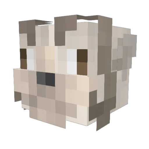 goatgammer Minecraft avatar head, 3D render
