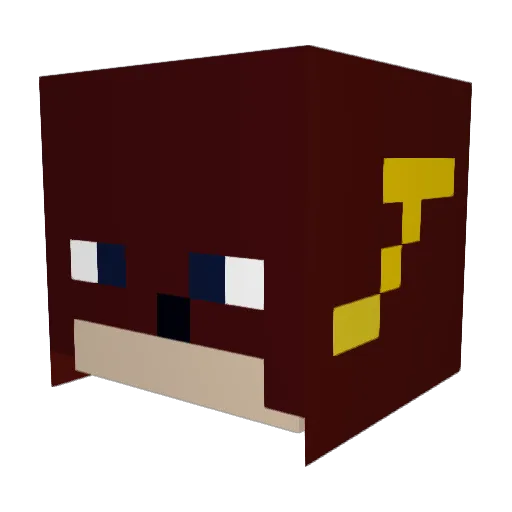 goatluca Minecraft avatar head, 3D render