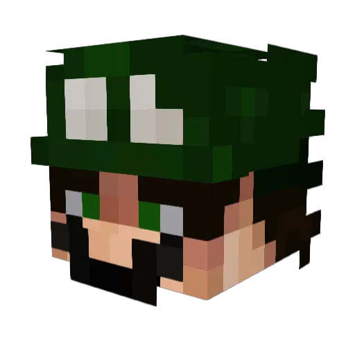 goatsBuster Minecraft avatar head, 3D render