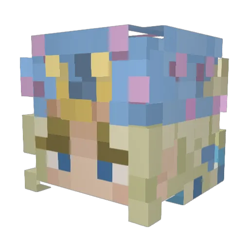 goblinballs Minecraft avatar head, 3D render