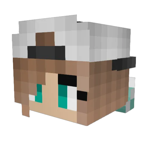 gobuckss Minecraft avatar head, 3D render