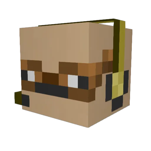 goclaired Minecraft avatar head, 3D render