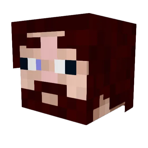 god_matilda Minecraft avatar head, 3D render