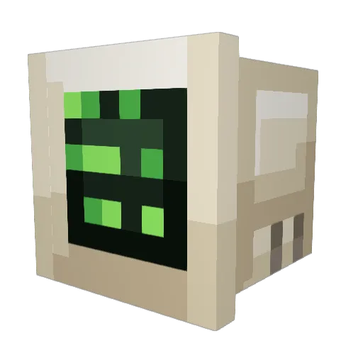 godbisset Minecraft avatar head, 3D render
