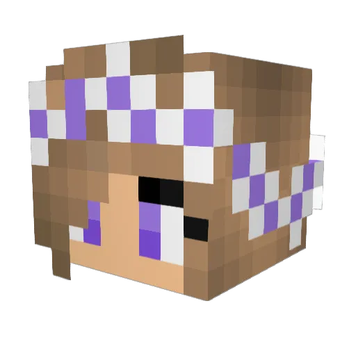godesslove Minecraft avatar head, 3D render