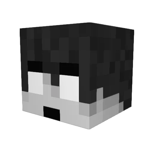godfada Minecraft avatar head, 3D render
