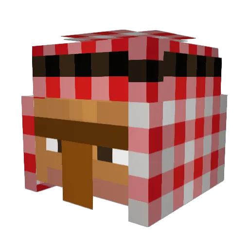 godgelius Minecraft avatar head, 3D render