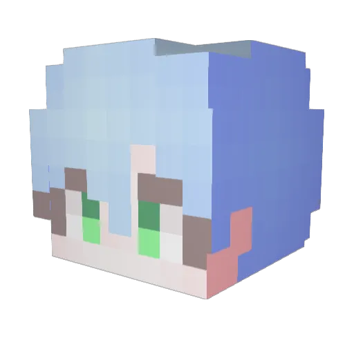 godho13 Minecraft avatar head, 3D render