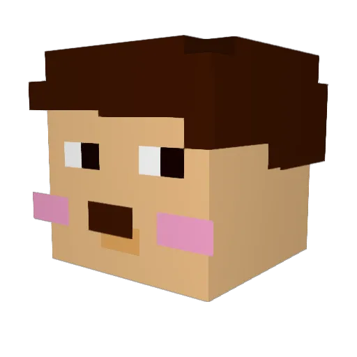 godhockcr33ps Minecraft avatar head, 3D render