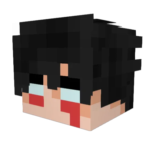 godht Minecraft avatar head, 3D render