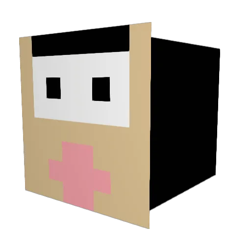 godjuul Minecraft avatar head, 3D render