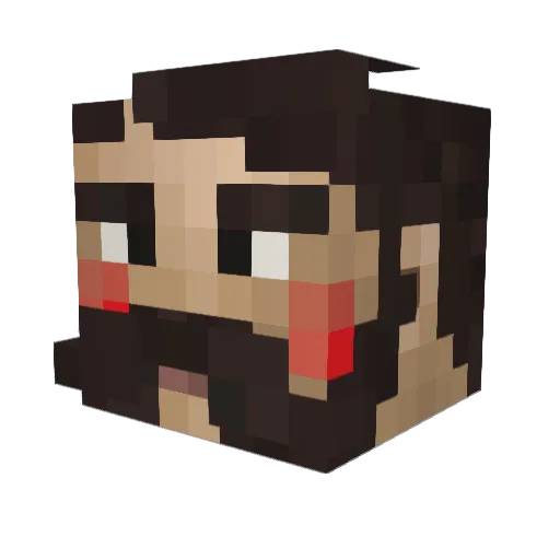 godkend Minecraft avatar head, 3D render