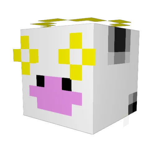godkow Minecraft avatar head, 3D render