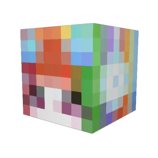 godlod_01 Minecraft avatar head, 3D render
